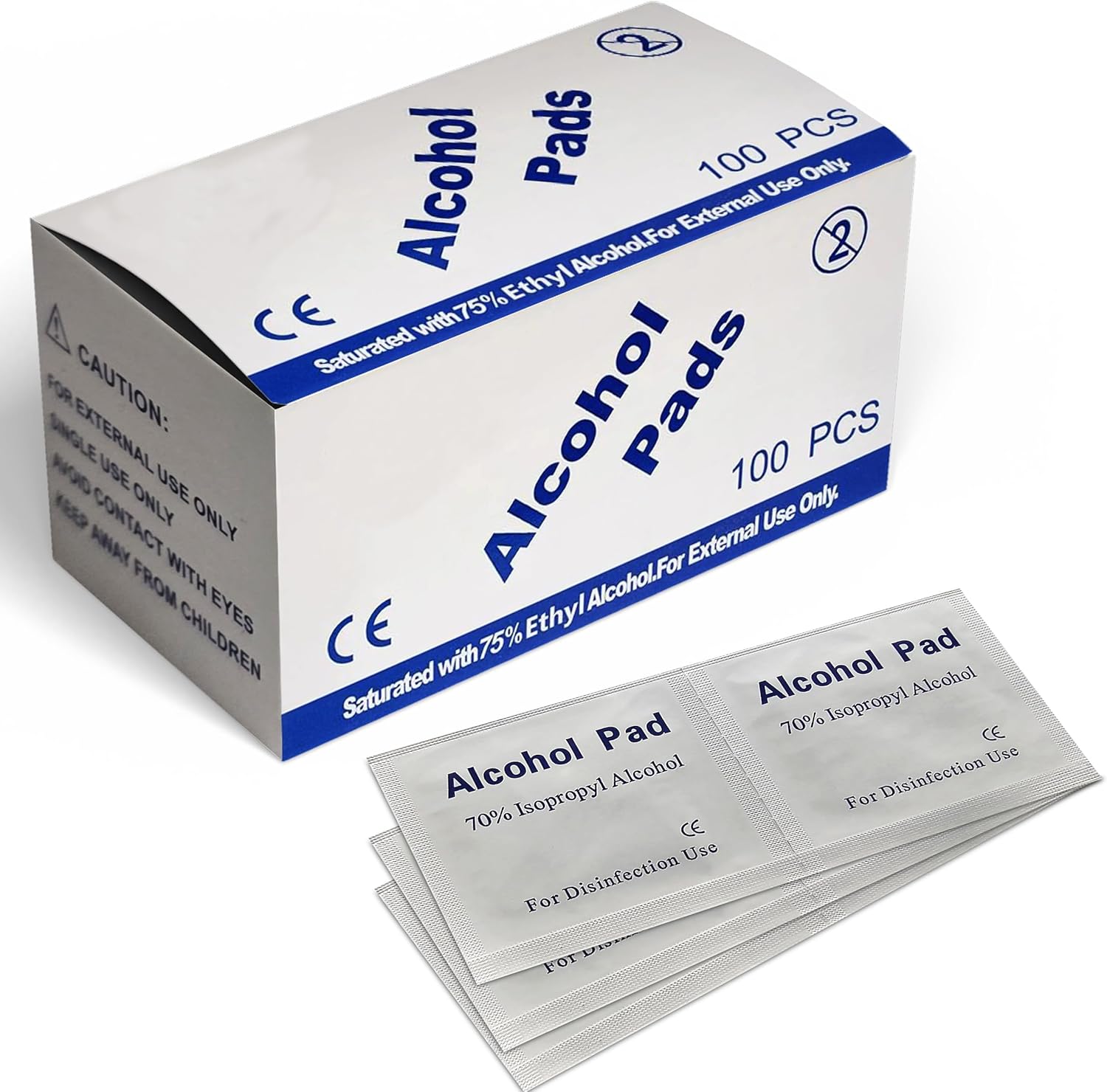 Alcohol Wipes Pads Individually Wrapped Box 100